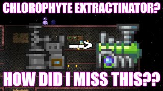 The Chlorophyte Extractinator Terraria 144 Extractinator Upgrade Hardmode Ore Compatible [upl. by Evadne]