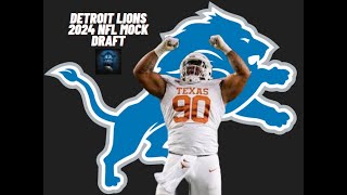 Detroit Lions 2024 7Round Mock Draft [upl. by Raquela]