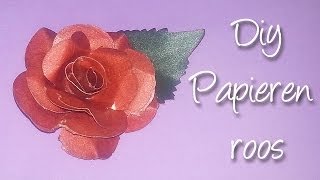 DIY Hoe maak je een papieren roos Simpel en snel How to Paper rose [upl. by Aekahs388]