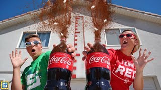 MENTOS and Coca COLA Coke Explosion Experiment [upl. by Ylatan629]