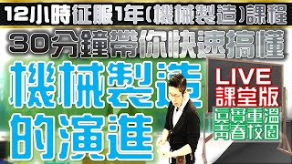 CH1｜👨‍🏫課堂版｜Part全｜機械製造的演進｜機械製造｜第1章｜1張黑板1章重點｜Mechanical Manufacture｜ClarkHuang老師 [upl. by Rushing]