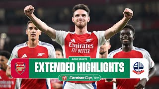 Arsenal vs Bolton Wanderers Extended Highlights  Carabao Cup  CBS Sports Golazo [upl. by Ayekel]