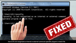 how to fix not recognized as internal or external command operable program or batch file windows 10 [upl. by Denae]