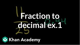 Fraction to decimal example  Decimals  PreAlgebra  Khan Academy [upl. by Socrates]