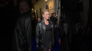 Virginie Efira arrives at the Saint Laurent SS25 in Paris Fashion Weekshorts [upl. by Ahsilif898]