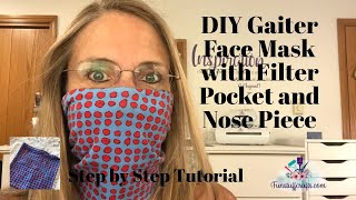 Gaiter Face Mask with Filter Pocket and Nose Piece [upl. by Shaff]