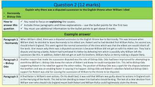 AngloSaxon and Normans  Exam Walk Through  EdExcel GCSE History  Paper 2 [upl. by Enilarak]