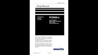 Komatsu PC30006 06279 06308 06309 06310 06314 amp Up  06279xDGB1 Service manual [upl. by Anana]