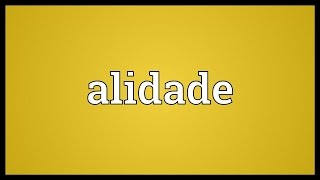 Alidade Meaning [upl. by Burnley]