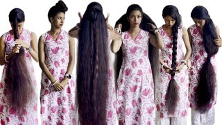 Niharika is back with a new video😍 hairstyles clutcherhairstyle traditionalhairstyle [upl. by Nylhsa]