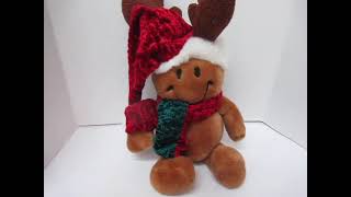 Dandee Christmas Reindeer Singing Plush Grandma Ran Over by Reindeer [upl. by Airla]