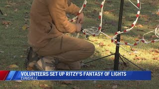 Volunteers work to set up for Ritzys Fantasy of Lights [upl. by Dollie]