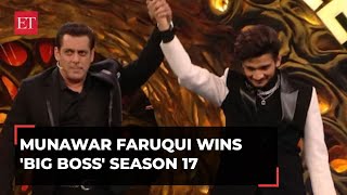 Bigg Boss 17 finale Munawar Faruqui wins show says this win was very important as it meant [upl. by Toma594]