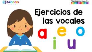 Ejercicios de las vocales  Aprendiendo a leer  Minders Psicología Infantil [upl. by Nesilla]