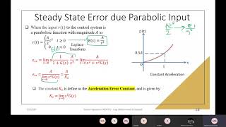 04 Steady State Error of Unity Feedback Control System Part b [upl. by Elenore]