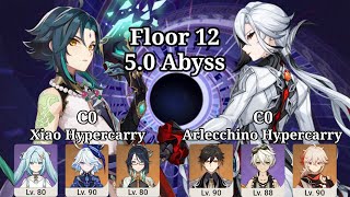 50 Spiral Abyss Floor 12 Xiao amp Arlecchino  Genshin Impact [upl. by Adlar]