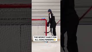 Worst habit for all goaltenders😅 [upl. by Oryaj]