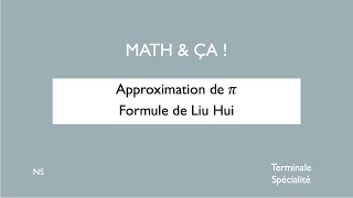 Approximation de 𝛑 formule de Liu Hui [upl. by Still]