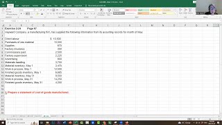 ACC406 Chapter 2 Cost of Goods Manufactured amp Cost of Goods Sold Statements Ex 224 Solution [upl. by Lotta745]