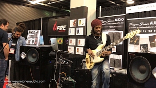 Bass Player André Berry  NAMM 2017 Wayne Jones Audio booth [upl. by Namaan]