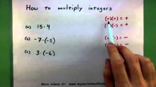 Basic Math  How to multiply integers [upl. by Gelb]