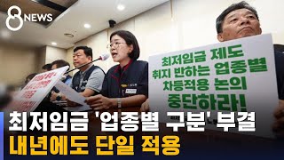 최저임금 업종별 구분 적용 투표서 부결  SBS 8뉴스 [upl. by Nulubez860]