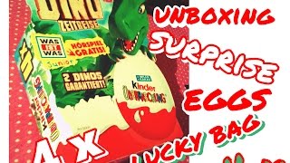 4x kinder Überraschung DINO Zeitreise WAS IST WAS junior Üei SURPRISE EGG 4K German EGGS unboxing [upl. by Rap]