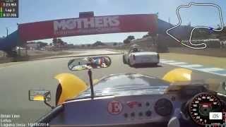 SCCA Runoffs 2014 Laguna Seca F Production race laps 12 [upl. by Ludba]