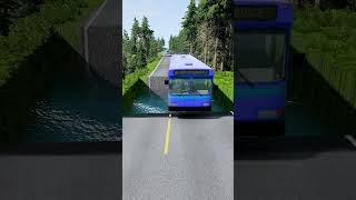 Bus vs huge water pit 6  BeamNG drive beamngdrive carsvsmassivepotholespart2 automobile [upl. by Brose]