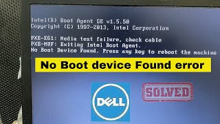 How to fix quotNo boot device found Press any key to reboot the machinequot  Dell Laptop Issue [upl. by Icram]