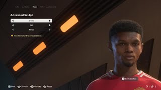 EA SPORTS FC 25 Amad Diallo face creation lookalike career mode edit pro clubs cranium [upl. by Suivart]