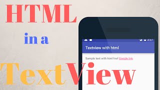 HOW TO SHOW HTML INSIDE TEXTVIEW  Android Development [upl. by Eelyahs449]