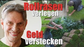 Gartentipp  Rollrasen verlegen  Wie geht das Ganz einfach und schnell  Geheimversteck [upl. by Benn954]