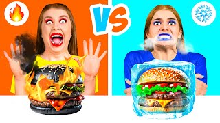 Hot vs Cold Food Challenge  Funny Challenges by Funny Funny [upl. by Isnam]