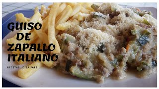 RECETAS GUISO DE ZAPALLO ITALIANO COCINA MENÚ [upl. by Ardnoed]