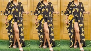 How To Make a Stylish Kimono Dress DETAILED [upl. by Loralee139]