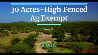 30 Acre Ranch for sale 2747 Bear Creek Rd Pipe Creek TX Home is 4452 w 4 side stone [upl. by Llennehc92]