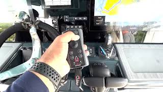 Yamaha Helm Master EX  a demo of Dockmate TWIST remote control joystick controlling outboard motors [upl. by Martine748]