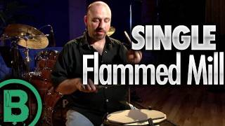 Single Flammed Mill  Drum Rudiment Lessons [upl. by Anaihsat323]