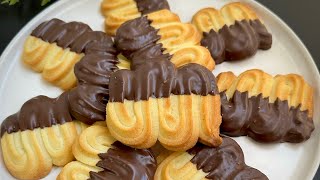 Recette Facile Des Sablés Viennois ou Spritz  Biscuits au Beurre  Biscuits Sablés [upl. by Nnep]