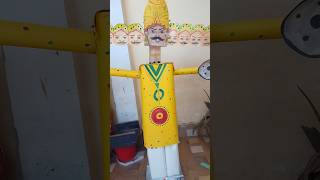 Ravan making with paper viralshortsviralshortsytshortsdussehraramcraftartdiwalitrending [upl. by Adneram]