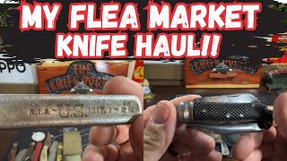 My Flea Market Knife Haul from Vienna GA [upl. by Naujak768]