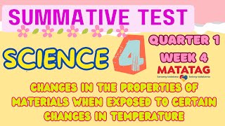 SCIENCE 4 Q1 W4 SUMMATIVE TEST [upl. by Dolorita]