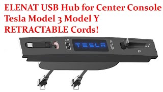 ELENAT USB Hub for Center Console of Tesla Model Y [upl. by Hussein]