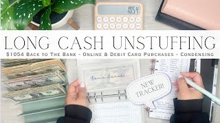 Long Cash Unstuffing amp Condensing  1054 Back to the Bank  How I Handle Debit amp Online Purchases [upl. by Eiduam]