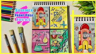 Science Subject Notebook Front Page Drawing  Project Front Ideas art painting [upl. by Tra]