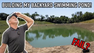 Building My Backyard Pond Build Has Been a DISASTER Pond Recap So Far… [upl. by Zulaledairam]