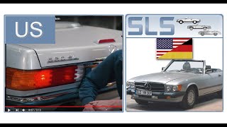 Mercedes 560SL USA R107 US Nebelschlußleuchte hinten umrüsten nachrüsten [upl. by Ailedua611]