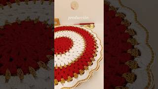 🎄 Individuales Navideños navidad crochet handmade diy christmas tejer knitting crochê fyp [upl. by Jaylene836]