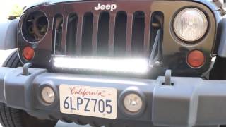 iJDMTOY LED Light Bar for 20072016 Jeep Wrangler JK [upl. by Arnon]